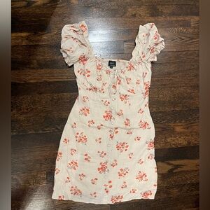 Revolve, Lucinta Mini Dress, Beige Floral, Size 4